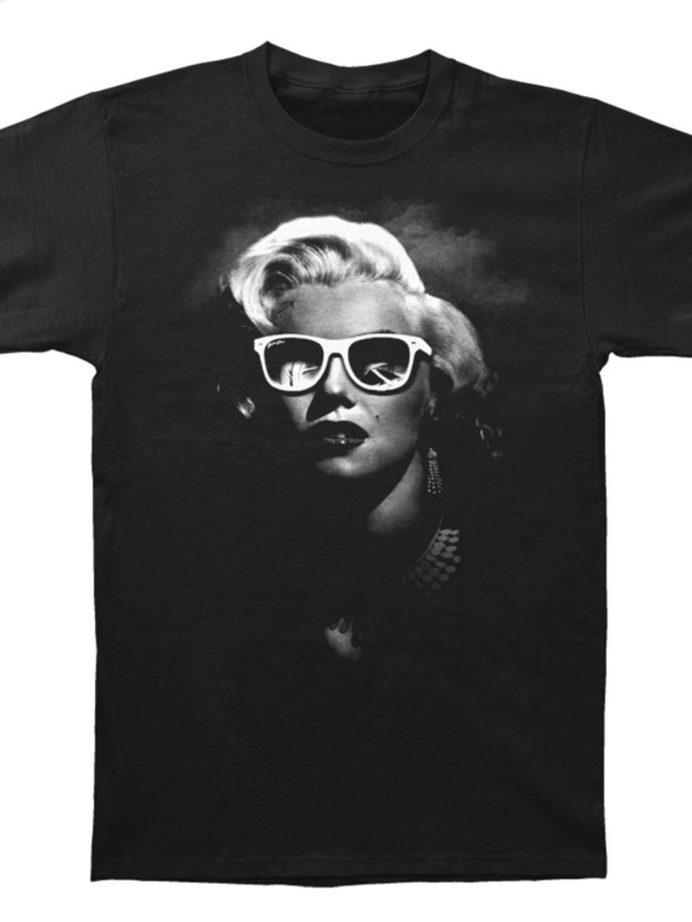 Vintage Marilyn Monroe Black Graphic Tee T-Shirt top Monochrome 100% cotton
